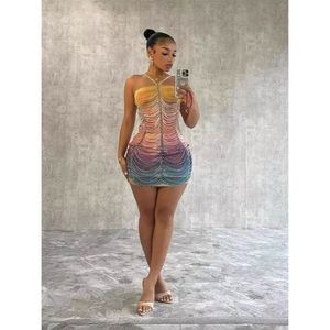 Spring Fashion Sex One -Shouldered Figure-Hugging Hipster Dress with Floral - Product Image 2