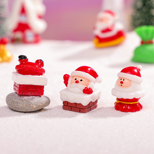 Ornement de Noël en résine, scène de neige, boîte cadeau du Père Noël, artisanat DIY, petit ornement décoratif - Product Image 4