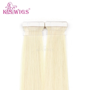 Extensions de cheveux invisibles de luxe premium, 100% cheveux humains Remy, blond naturel, vierges, sans couture, extensions à bandes adhésives. - Product Image 3