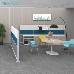 Bureau modulaire en bois moderne 2-6 places, nouvelle arrivée, mobilier de bureau extensible, poste de travail pour personnel, tiroir, cloison, école, MDF - Product Image 2