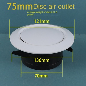 Hiện đại ABS trong nhà điều hòa không khí đĩa màn trập lưới tản nhiệt không khí trong lành hệ thống với nhựa mỏng bóng cho phòng khách - Product Image 4