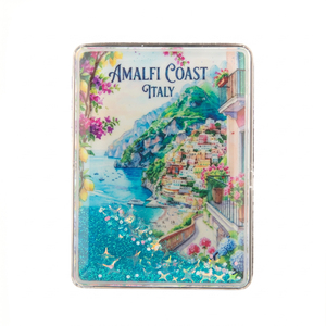 Aimant de réfrigérateur personnalisé avec logo, souvenir de plage, en acrylique transparent, avec sable mouvant, pour la Grèce, Dubaï, Italie, Côte – Cadeau idéal pour la vente en gros - Product Image 3