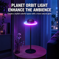 Lampe de table moderne RGB Planète, rechargeable par USB, lumière d'ambiance LED, lumière douce pour les yeux, veilleuse pour chambre à coucher, décoration de la maison