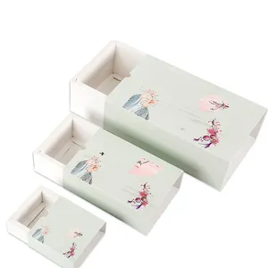향수 립스틱 접는 화장품 종이 선물 상자 주문을 받아서 만들어진 인쇄 크래프트 판지 서랍 보석 저장 포장 상자