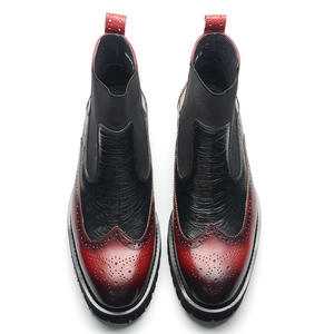 Botas de tobillo de cuero nuevas y lujosas para hombre, botas Chelsea elegantes, cómodas y suaves para hombre - Product Image 4