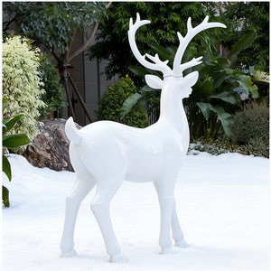 Scultura dei cervi della scultura <span class=keywords><strong>animale</strong></span> della resina della decorazione di lusso del grande giardino all'aperto su misura cervi - Product Image 4
