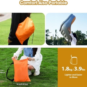 <b>Inflatable</b> Couch Built-in Rechargeable Pump High-Pressure Lounge Chair <b>Inflatable</b> Bean Bag Chair for Indoor Outdoor Camping - Product Image 4