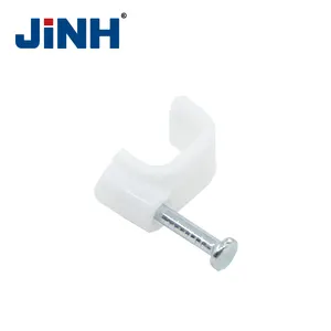 Jinh Nagels Cable Clips Ronde/Vierkante/Haak Type Pe Materiaal Elektrische Draad Nagel Kabel Clip