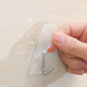 Self Adhesive Door <strong>Wall</strong> Sticky Hanger <strong>Hooks</strong> Suction Waterproof <strong>Wall</strong> Storage Sucker Kitchen Bathroom Transparent <strong>Wall</strong> <strong>Hook</strong> - Product Image 5