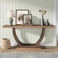 Table console rétro en MDF de style moderne du milieu du siècle, 160 cm, pour appartement, salon, meubles