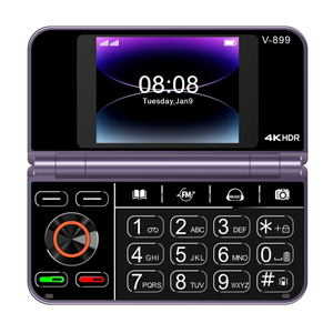 Telefono per Anziani V-999 con Doppio Schermo, <span class=keywords><strong>Tastiera</strong></span> QWERTY, 2G, Display Grande 2.4+2.8 Pollici, Radio FM, Dual SIM, Giochi, SOS in Francese/Spagnolo - Product Image 1