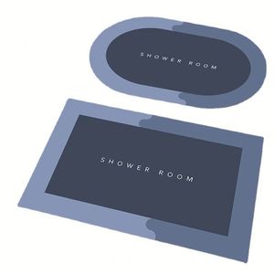 Non Slip Quick Dry Diatomite Bath Mat Super Absorbent Foot Mat Rubber Floor Mat for Bathroom Kitchen Entrance <b>Door</b> - Product Image 5