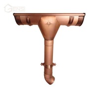 Gouttières en cuivre classiques sans soudure de type KME K et H, style tendance, vente en gros