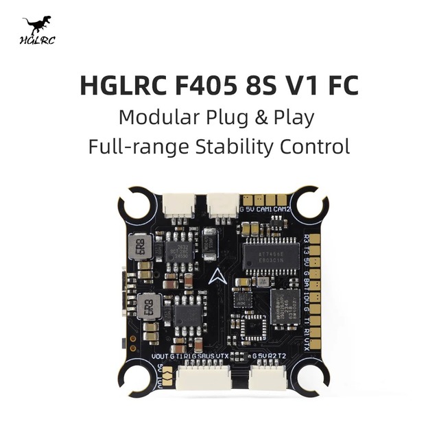 HGLRC F405 8S V1 Flight Controller 2-8S LiPo STM32F405 ICM42688P Gyro Baro 30.5x30.5mm Plug & Play Digital HD FPV Drone