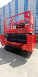 Sewa gunting Skyjack Diesel RT Motor Drive otomotif untuk semua medan kerja stabil Platform 4-16m - Product Image 3