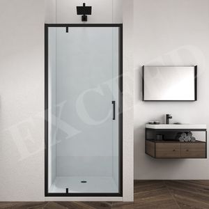 <span class=keywords><strong>Porte</strong></span> de <span class=keywords><strong>douche</strong></span> à balançoire encadrée noire à vente chaude en Italie avec largeur flexible - Product Image 1