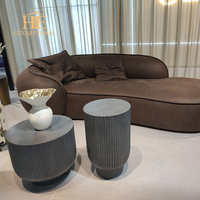 Canapé modulaire en cuir véritable de haute qualité 1+2+3 places pour salon de villa