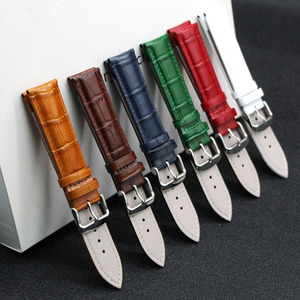 Cinturino per <span class=keywords><strong>Orologio</strong></span> in Vera Pelle di Vitello con Motivo Coccodrillo, Impermeabile, Multicolore, 14mm 18mm 20mm 22mm 24mm - Product Image 2