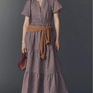 Vestido Maxi Casual Floral con Decoración Bordada, Lazos de Encaje, Ecológico, Transpirable, con Logotipo Frontal, Largo Midi para Verano - Product Image 1