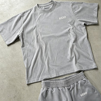 Ensemble personnalisé BINBEIER avec logo imprimé, t-shirt surdimensionné 100% coton, t-shirt court à col rond, short décontracté, ensembles de t-shirts pour hommes