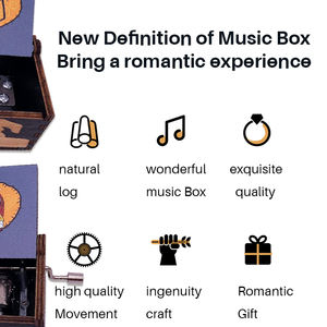 Fabrik benutzer definierte Holz Mini Spieluhr farbige Zeichnung Halloween Laser gravur Mini Holz Spieluhr - Product Image 6