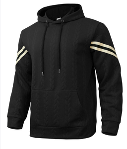 Pull à capuche pour homme tendance sport d'extérieur en jacquard lourd et chaud pour l'automne et l'hiver - Product Image 5
