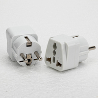 Adaptateur de voyage universel pour Allemagne/France, pour ordinateur portable et appareil photo, 10/16A 250V, matériau ABS, protection contre les surcharges