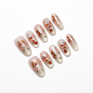 Lot de 100 faux ongles à presser transparents mats, couvrance totale, courts, forme amande ovale, brillants, fournisseur d'ongles artificiels à presser - Product Image 5