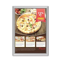 Cadres lumineux LED publicitaires sur mesure A2 A3 Duratrans Noir pour affiches de cinéma, menus, enseignes, en aluminium fin pour théâtre