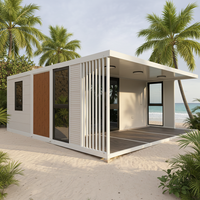 Maison conteneur préfabriquée pliable et extensible en acier de 20 pieds ou 40 pieds, prête à l'emploi, moderne, étanche, pour un séjour facile, chambre d'hôtel