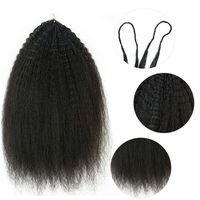 Extensions de cheveux au crochet en plumes, texture Kinky Straight, pré-bouclées, nœuds miracle pré-séparés sans nœuds pour femmes noires, vente en gros
