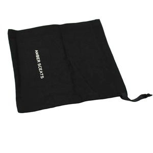 Pochette à bijoux en toile de coton et lin blanc avec logo personnalisé, sacs à cordon avec cordon - Product Image 6