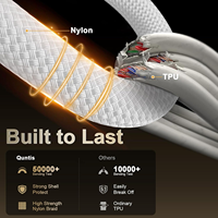 Cables USB-C Coloridos de 3A para Sincronización de Datos, Cable Trenzado de 2m Tipo-C a Tipo-C, Carga Rápida PD de 60W, Cable Tipo C a C de Carga Rápida de 60W
