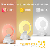 Lampe de bureau multifonctionnelle à 3 LED pour thérapie de la dépression, vitamine D, minuterie réglable, 10000 lux