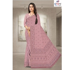 Soft Stylish Ajmera Cotton Saree Traditional Party Wear Elegant Printed Ethnic Fashion Collection Quick Dry All Seasons for - Product Image 4