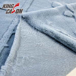 KINGCASON fabrication en Chine respectueux de l'environnement durable moelleux OEKO Standard 100 couleur unie Jacquard fausse fourrure pour pantoufles - Product Image 4