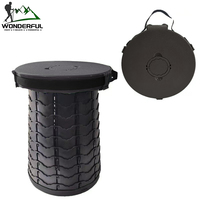 Tabouret pliant domestique monobloc pratique et autonome siège de toilette en plastique moderne pour parking utilisation en extérieur dieux d'urgence