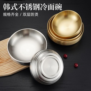 Stainless Steel Double Wall Bowl Gold Large Soup Bowl For Home Use Microwave Safe - Product Image 5