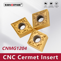 Pisau Bubut Keramik CNC CNMG120404 120408 Kualitas Tinggi Langsung dari Pabrik untuk Pusat Pemesinan CNC, Alat Bubut untuk Lingkaran Luar
