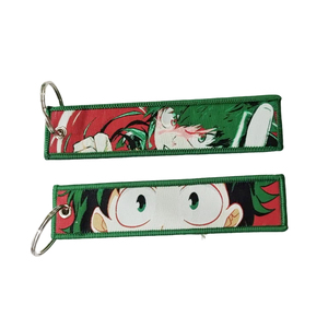 Porte-clés en tissu d'anime de l'usine 100 Designs, porte-clés brodé, personnage de dessin animé, impression <span class=keywords><strong>Death</strong></span> <span class=keywords><strong>Note</strong></span>, étiquette de porte-clés - Product Image 6