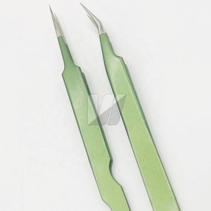 Pince à épiler en acier inoxydable de volume droit mince vert lime international polyvalent professionnel de haute qualité - Product Image 5