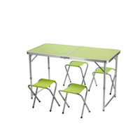 Table pliante légère en aluminium portable pour le camping, la plage, le pique-nique avec plateau en MDF, revêtement imperméable, mobilier d'extérieur