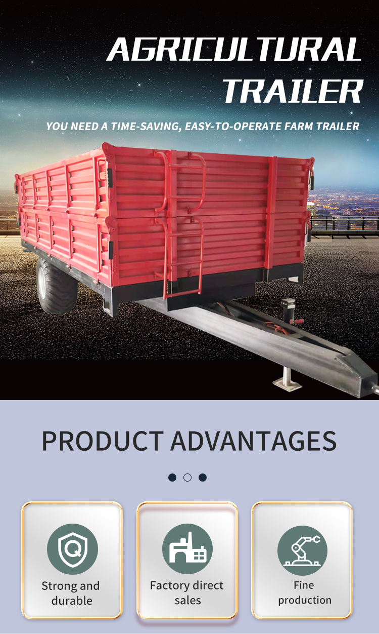 農業用トランスポーターチッピングトレーラーファームガーデン