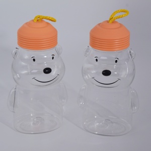 Baril en PET de 450 ml en forme spéciale avec bouchon à vis pour aliments pour bébés, bonbons, chocolat, haricots solubles, biscuits - Product Image 3