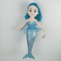 En gros vente chaude poupée jouet en peluche sirène en peluche mignon sirène brillante