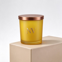 Bocaux à bougies en verre de qualité supérieure de 220 ml, 315 ml et 420 ml avec couvercles en bois pour l'emballage de bougies de luxe et la décoration de la maison