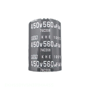 คาปาซิเตอร์ช่อง390 uF 20% 500V ช่อง TH 390 uF ตัวเก็บประจุผ่านรู EKHS501VSN391MA45S - Product Image 1