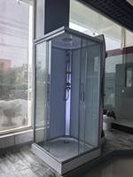 Cabines de douche modulaires préfabriquées de luxe pour hôtels, avec verre et receveur de 8 mm, petits modules de salle de bain préfabriqués