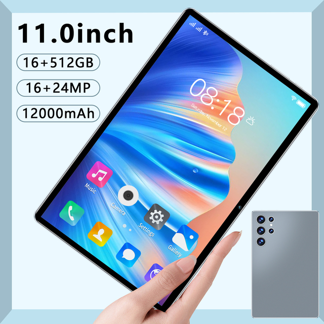 2025 New Model S23 5G Tablet 11\" IPS Capacitive Screen 16GB+512GB 16MP+24MP Camera 12000mAh Android Tablet PC 10 Core GSM