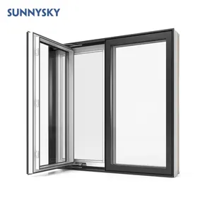 Sunnysky Top Selling Aluminum Sliding Screen Window Handle Casement Window Customized Size